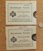 2 Bournemouth Pavilion programmes 1946 And No Birds Sing The Shop at Sly Corner